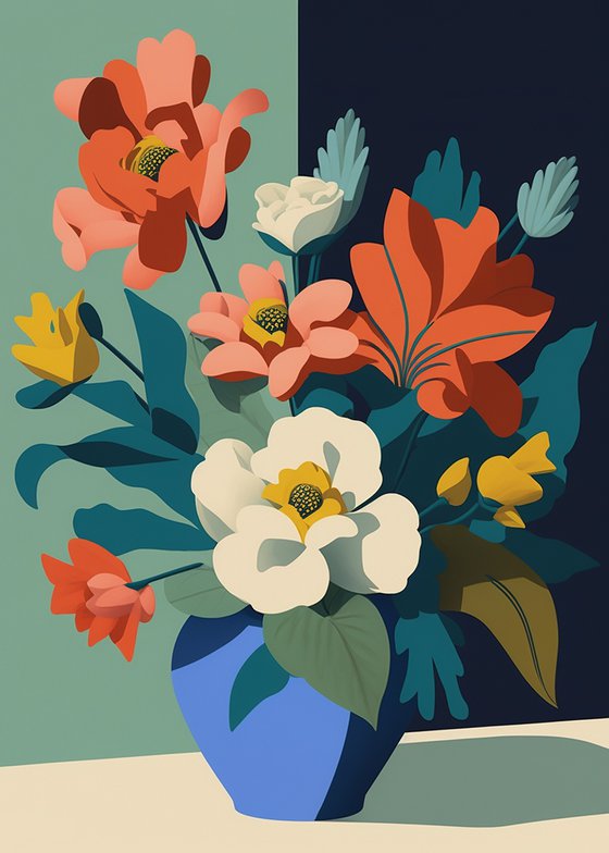 Fantasy flowers 2 |  27,6"x19,7" (70x50 cm)