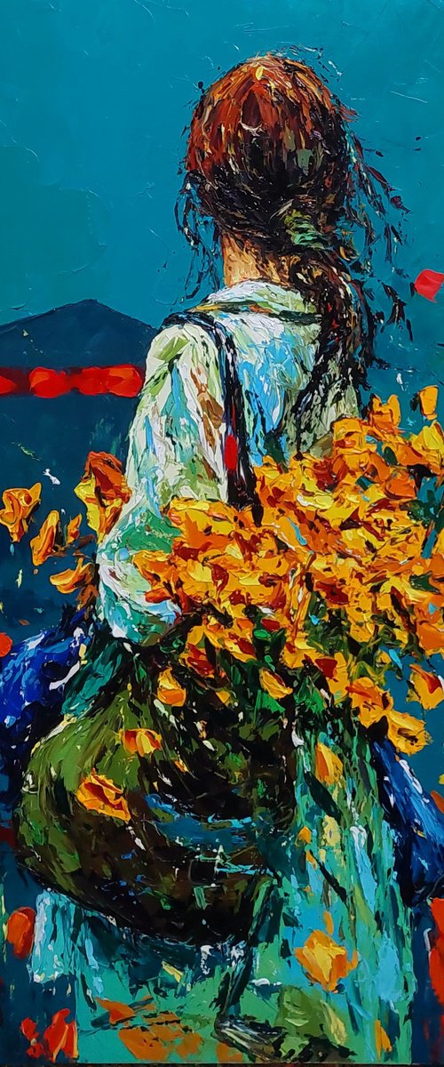 Night Walk with Flowers by Andranik Harutyunyan