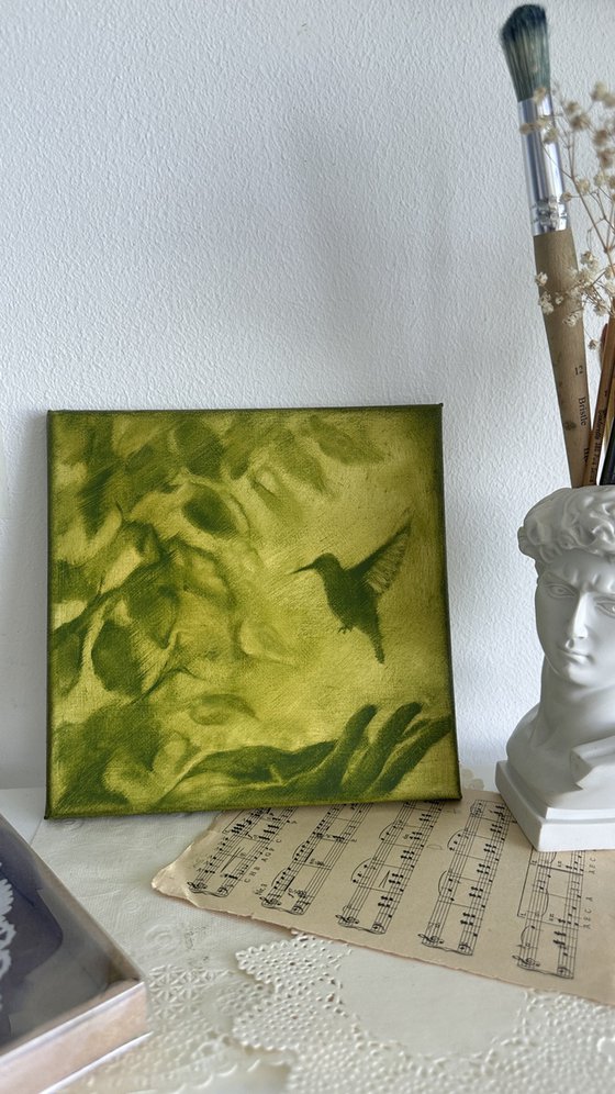 Stay a Little Longer - Green Hummingbird