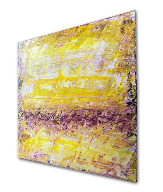 "What Are You, Yellow?" - Save As A Series - Original PMS Abstract Diptych Acrylic Paintings On Reclaimed Wood - 52" x 26"