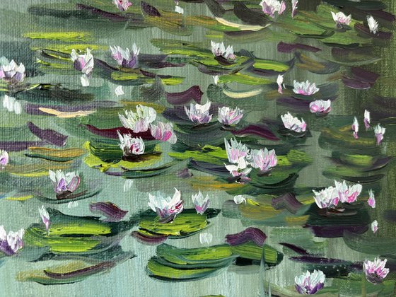 Water Lilies Pond Painting