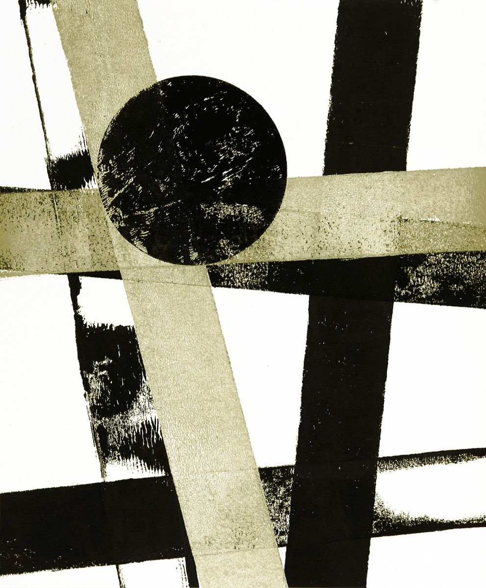 Abstract Acrylic Painting By Petr Strnad, 10 X 12", Integration Xiv., Original Artwork