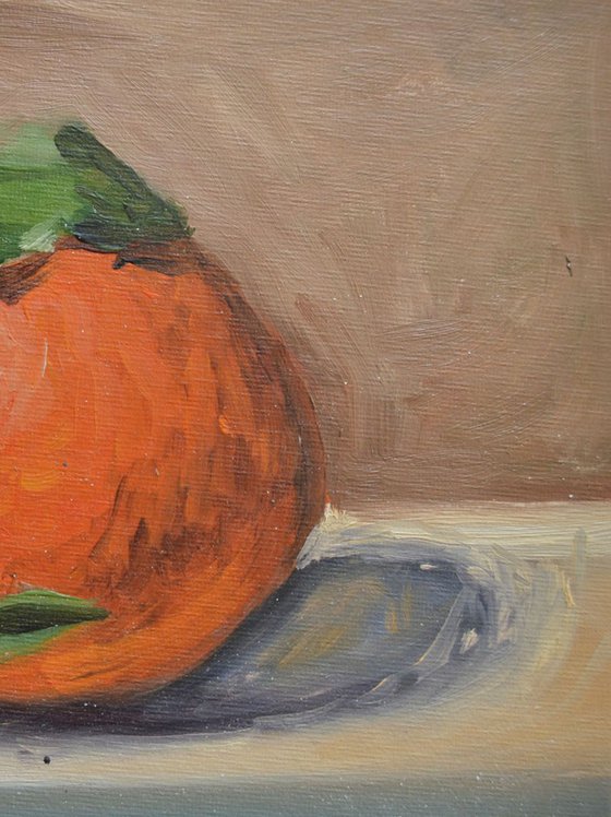 My Big Fat Orange Fruit Still Life Oil Painting