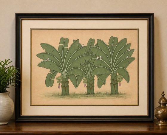 Royal Banana Plant | Indian Miniature Art