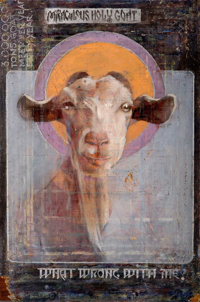 Impressionistic Animal Oil Painting By Igor Shulman, 14 X 22, Project New Saints #13., Original Artwork