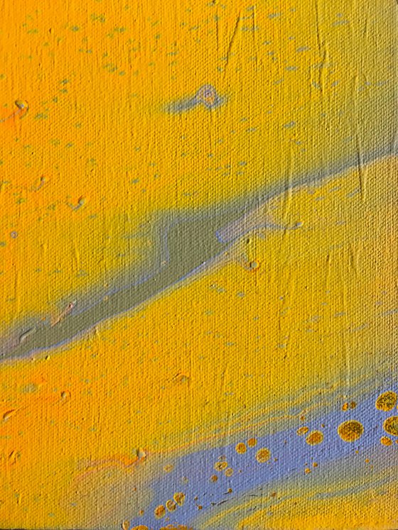 "Staring At The Sun" - FREE USA SHIPPING - Original Abstract PMS Fluid Acrylic Painting - 36 x 18 inches