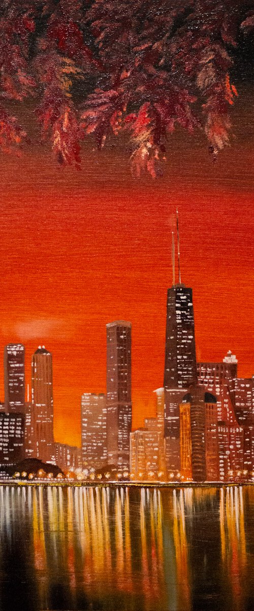 SUNSET OVER CHICAGO by Tetiana Tiplova