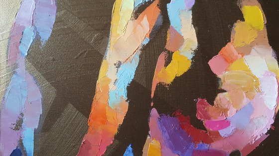 Painting  Two passions ,  Nudes man woman, naked figure