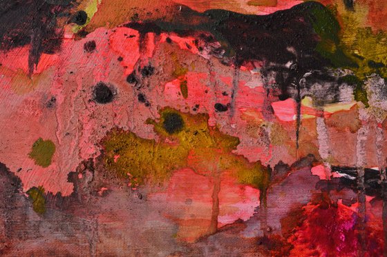 Maremma - vibrant abstract mixed media painting