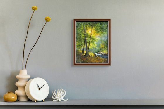 Forest Glow by the River