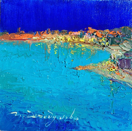 Abstract seascape painting