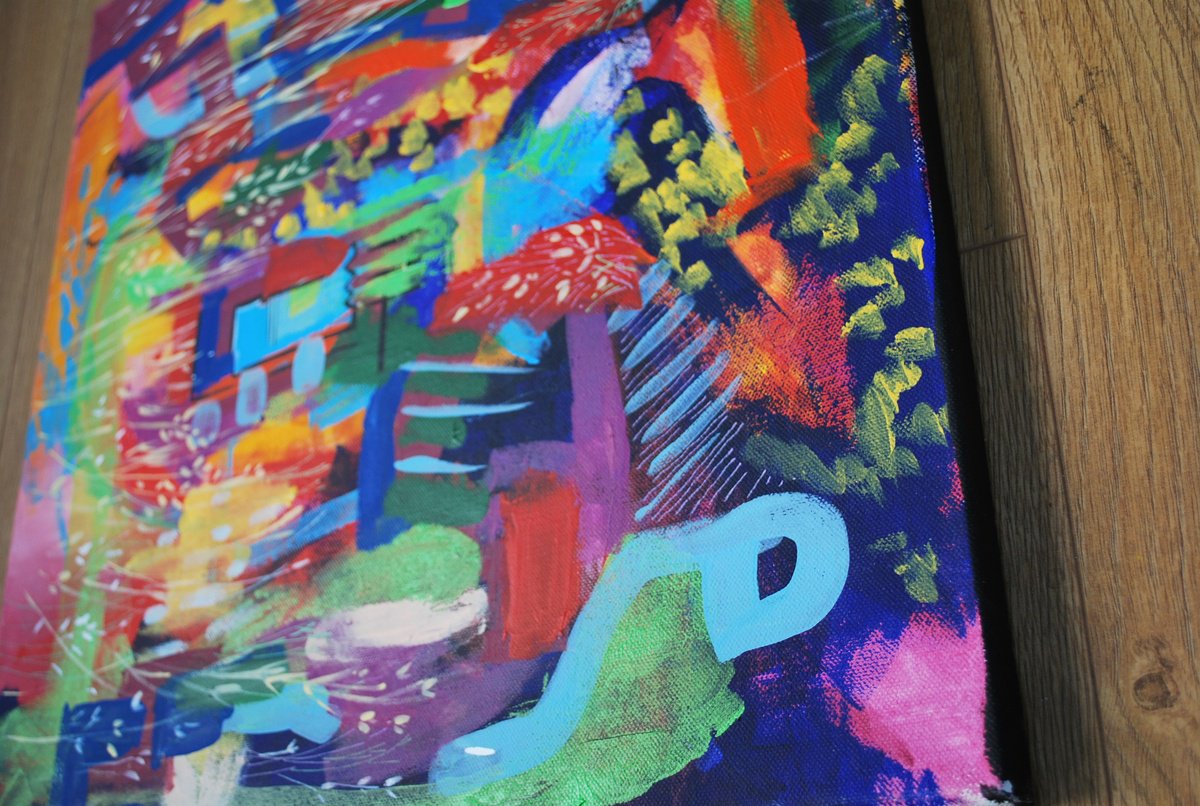 Abstract Botanical Acrylic Painting By Aasiri Wickremage, 20 X 20, Sancutary, Original Artwork