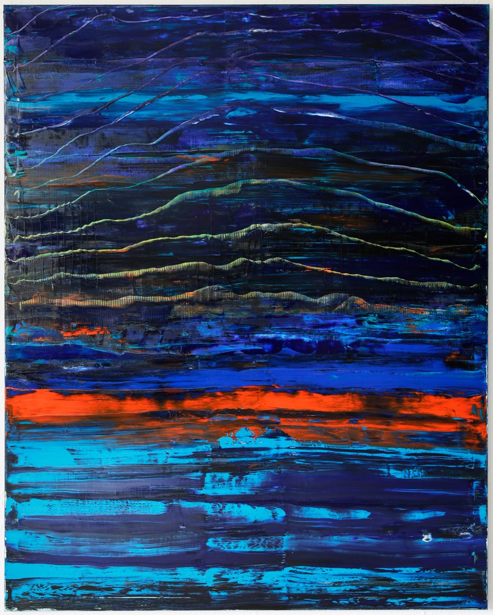 Organic Abstract Oil Painting By Simon Findlay, 55 X 69", Closer To Being Invisible, Original Artwork