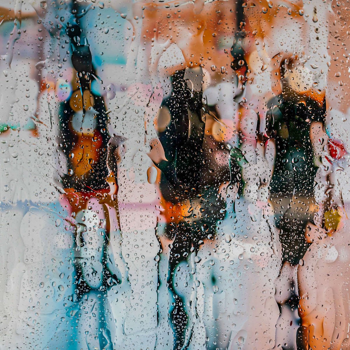 Abstract Cityscapes Photograph By Sven Pfrommer, 39 X 39", Rainy Days In Saigon Viii, Original Artwork