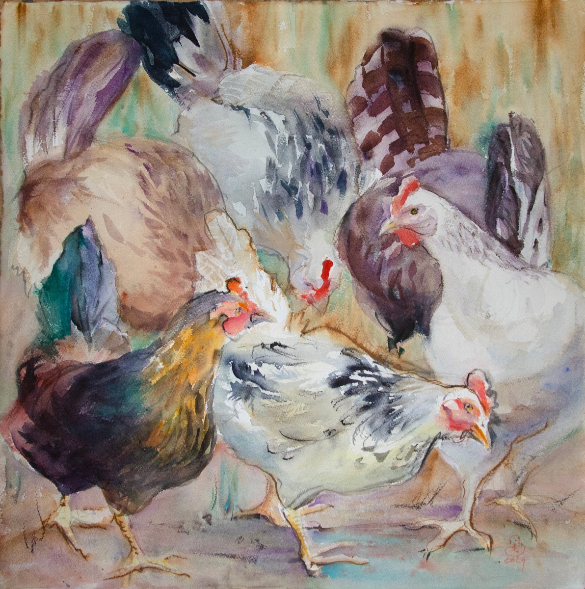 In the poultry house by Irina Bibik-Chkolian