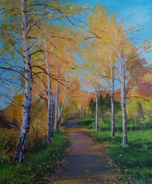 A pathway to Autumn by Anastasia Zabrodina