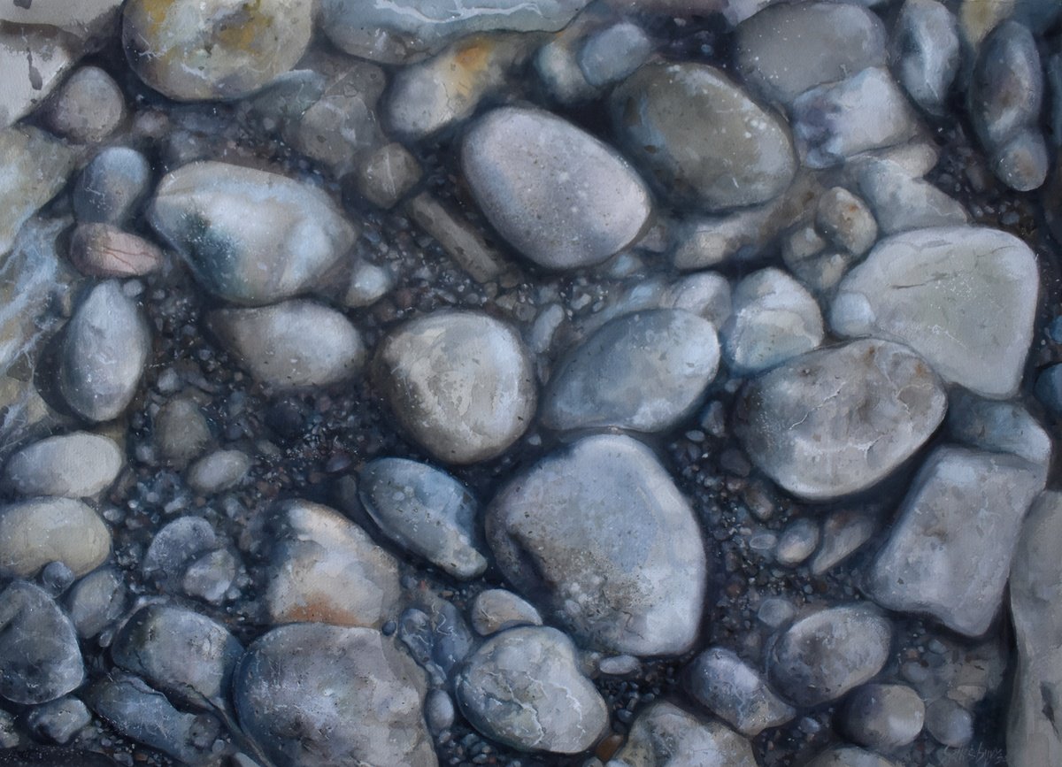 stones at lake pukaki by Trevor Salisbury