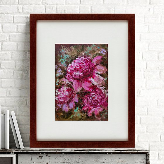 Peonies Flowers Painting