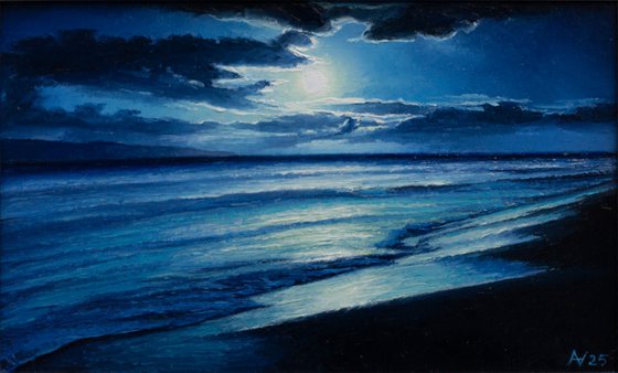 Diptych "NIGHT SEA"