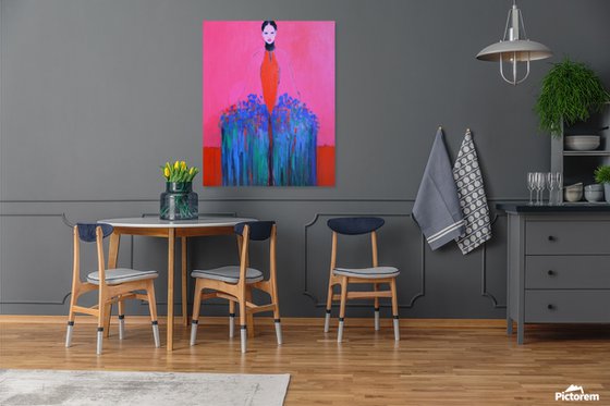 Girl With Flowers — II