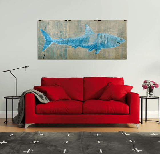 Shark. (triptych)