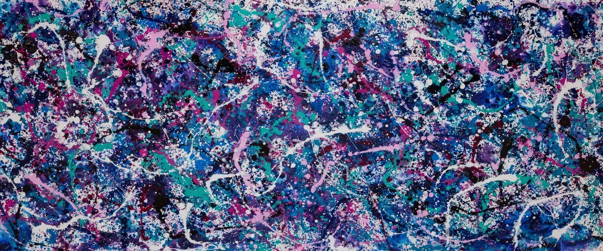 Abstract Acrylic Painting By Art By Catalin, 71 X 30, Love And Desire 161, Original Artwork