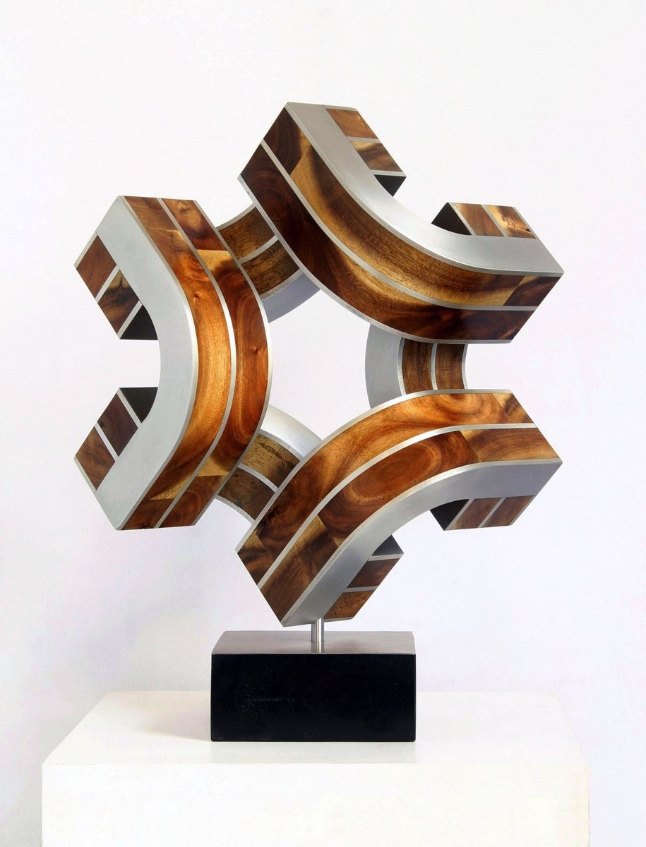 Abstract Sculpture By Nikolaus Weiler, 12 X 15", Wogender Komplex, Original Artwork