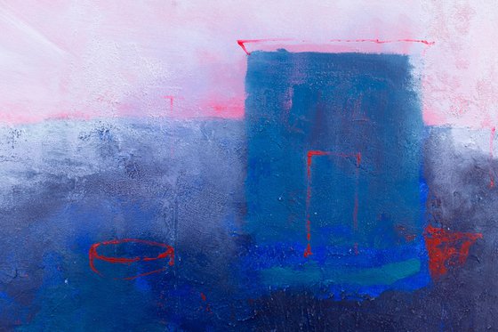 Blue fog in a red field