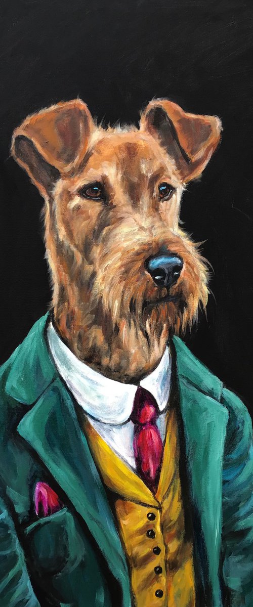 Dapper Irish Terrier by Louise Brown