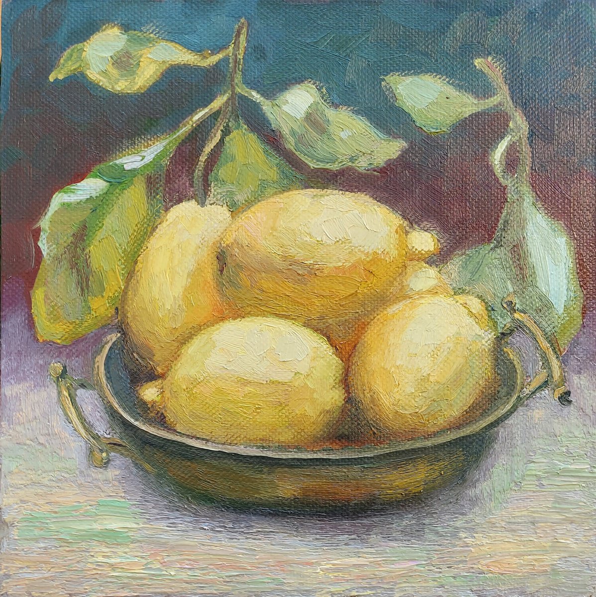 Still-life fruits Lemons by Olena Kolotova