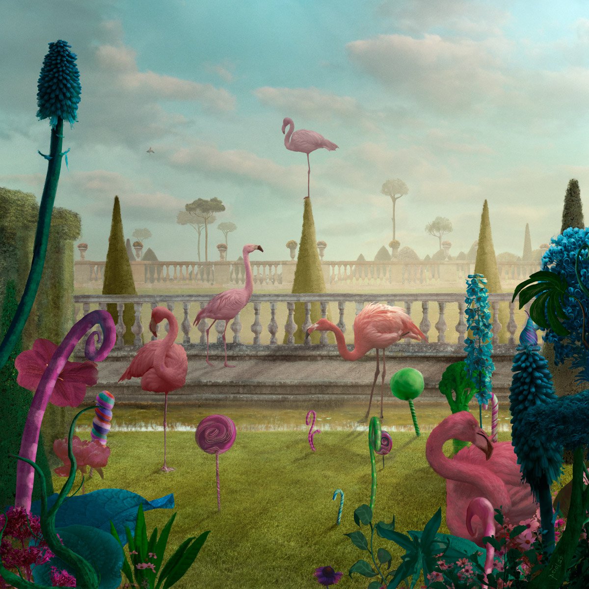 Surrealistic Animal Photograph By Nikolina Petolas, 22 X 22", Sunday Afternoon, Original Artwork