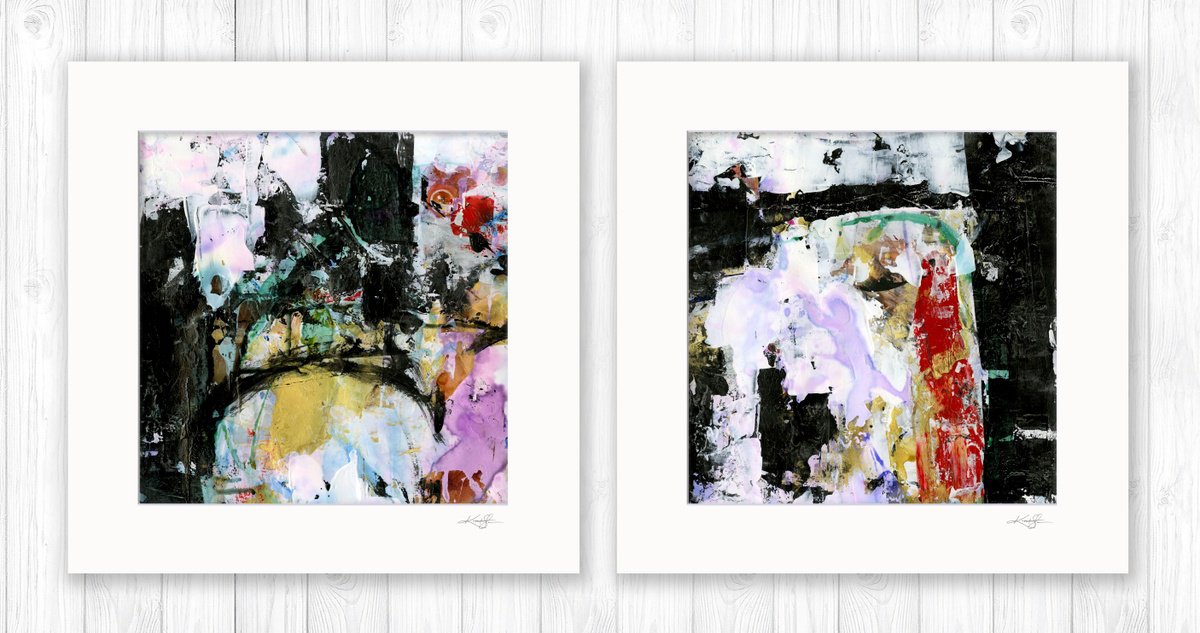 Expressive Painting , Bewitched Set 1 By Kathy Morton Stanion, 32 X 16, Artwork For Sale On Artfinder