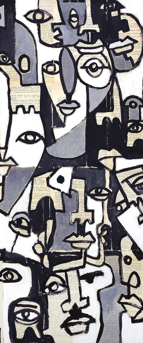 Abstract faces 02 by Marat Cherny
