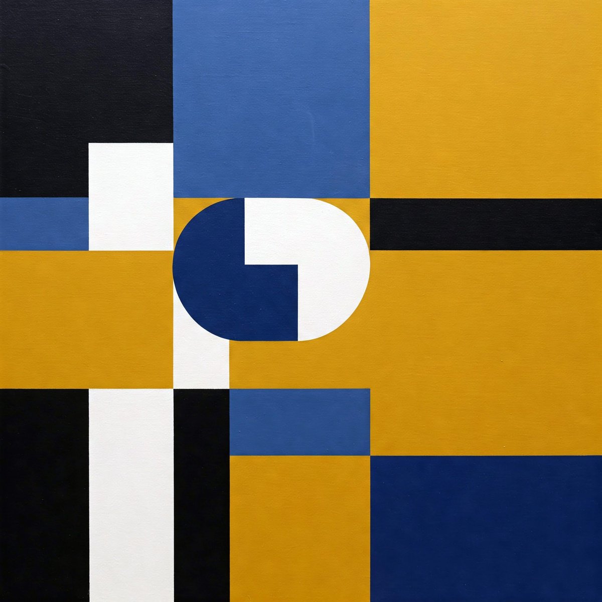 Abstract Giclee Print By Alessandro Butera, 35 X 35, Spatial Rhythm, Original Artwork