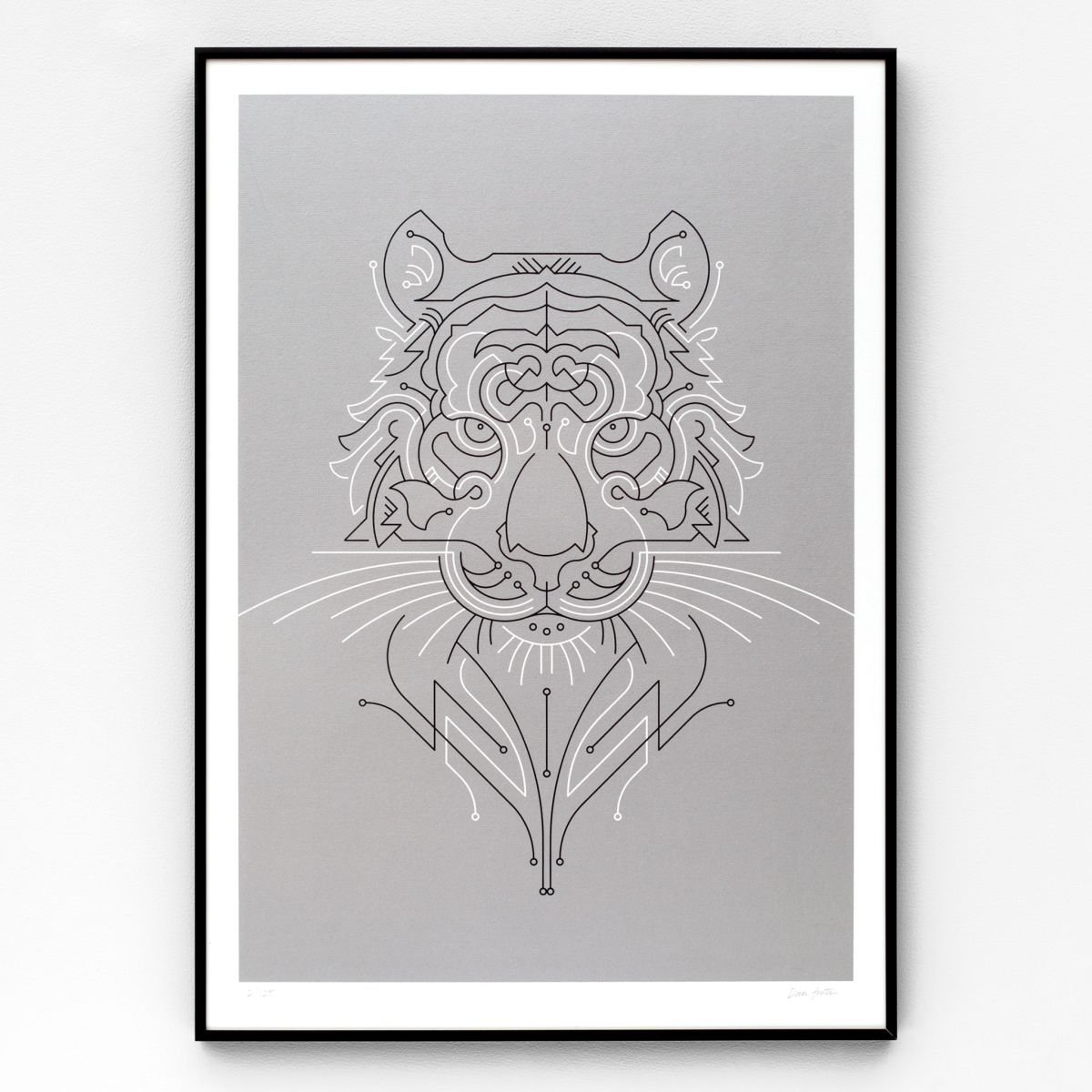 Tiger A2 limited edition screen print by The Lost Fox