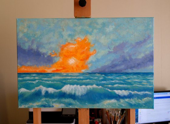Sunset on Sea Shore