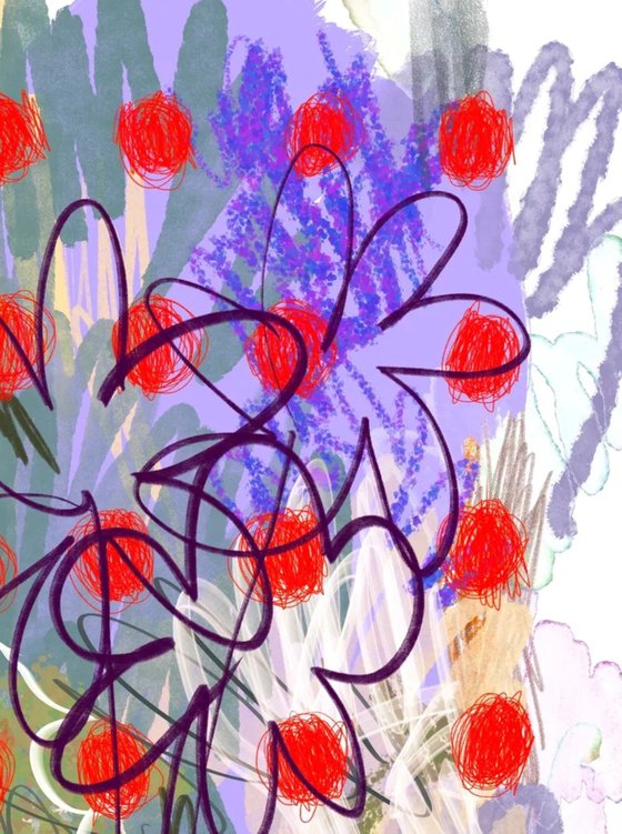 Red Bloom Abstract