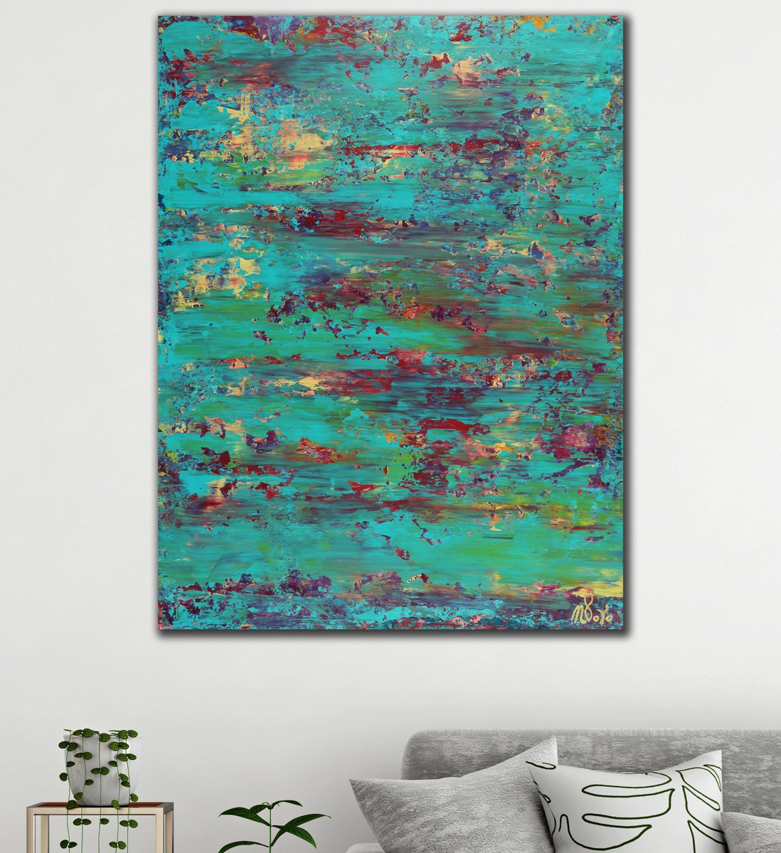 Celeste Terrain (Red Reflections) By Nestor Toro, 24 X 33, Artwork For Sale On Artfinder