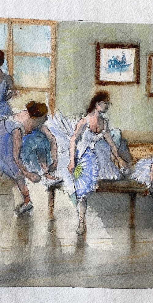 4 dancers resting…. by Paul Mitchell