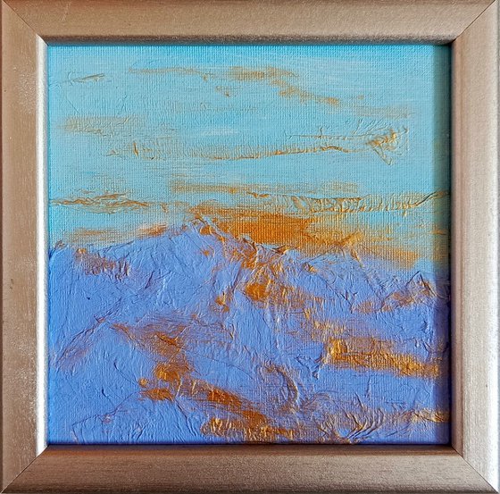 Landscape Sunrise in mountains Framed and ready to hang gift