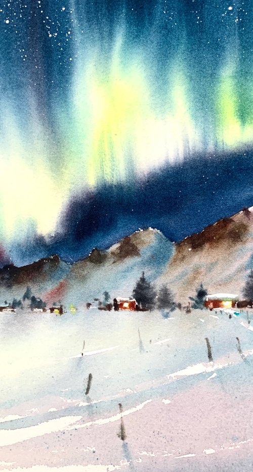 Aurora borealis #8 by Eugenia Gorbacheva