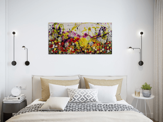 Wildlight Meadow; Abstract Floral Landscape