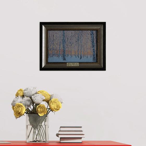 March morning. Birch trees