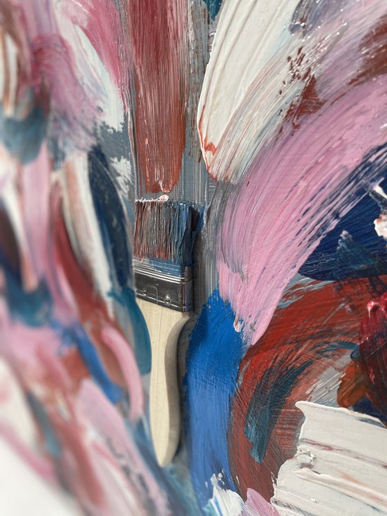 Pink Brush Strokes