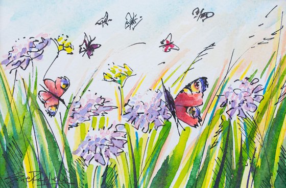 Butterflies in the Meadow - Commissioned artwork