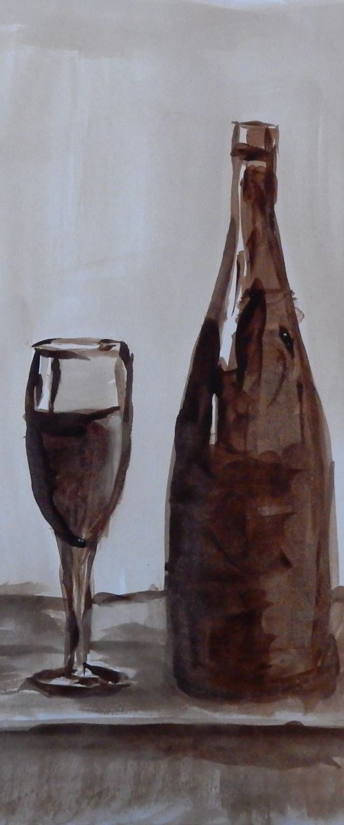 Wine and glass by Vita Schagen