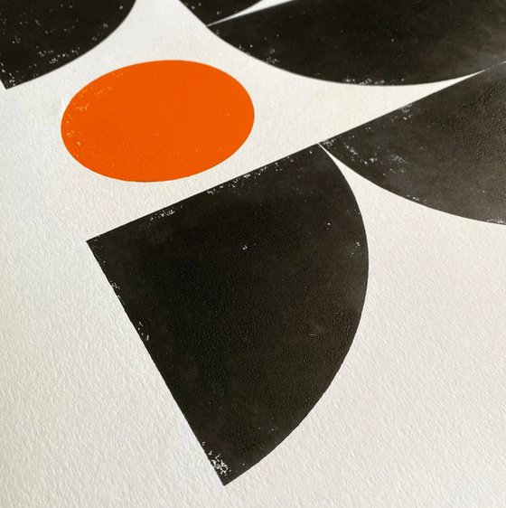 Vintage Circles - Original Block Print