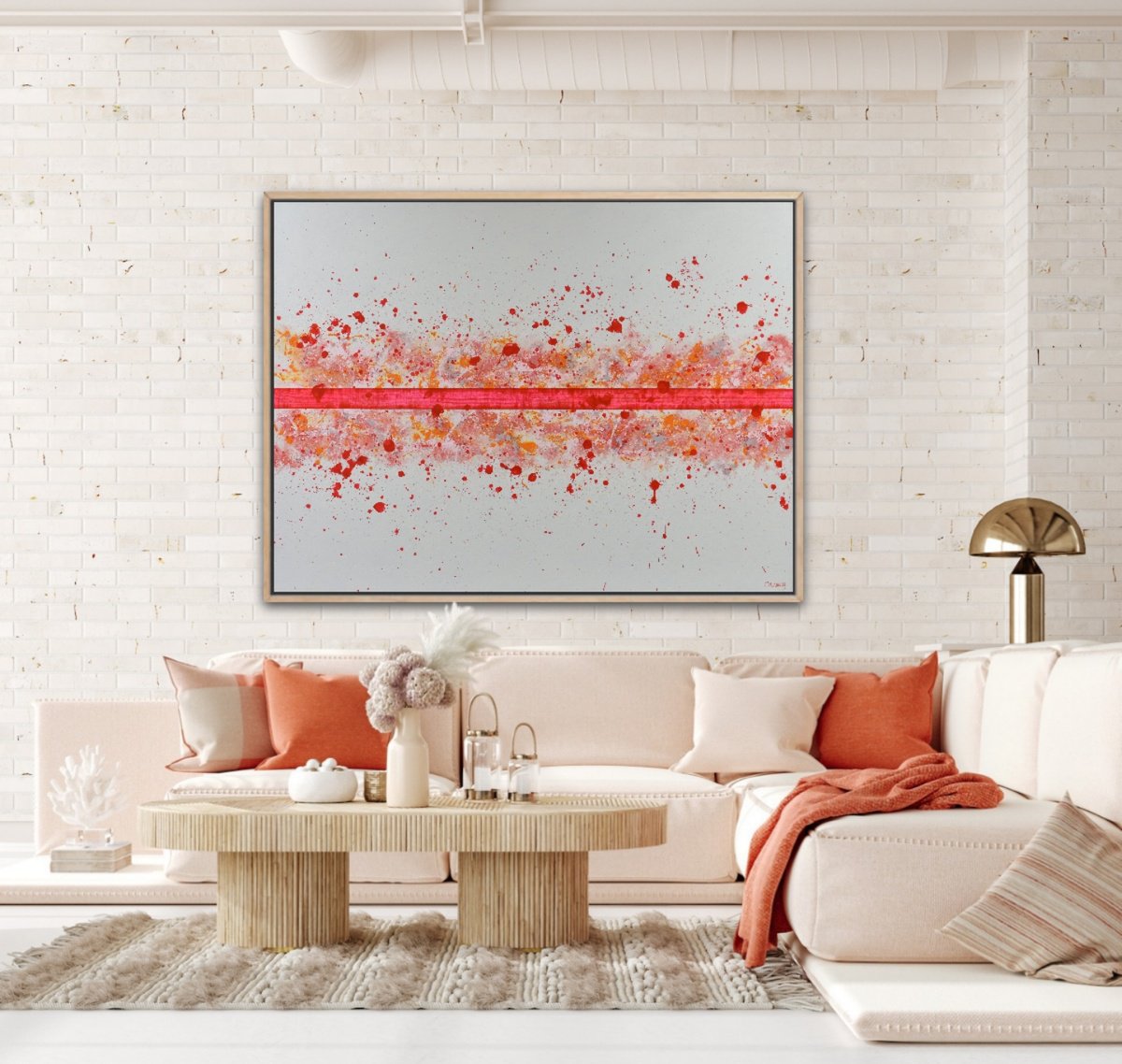 Rouge Desir - Bold abstract painting by Carney