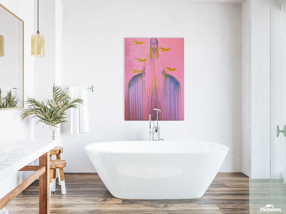 Jewelry and birds in pink