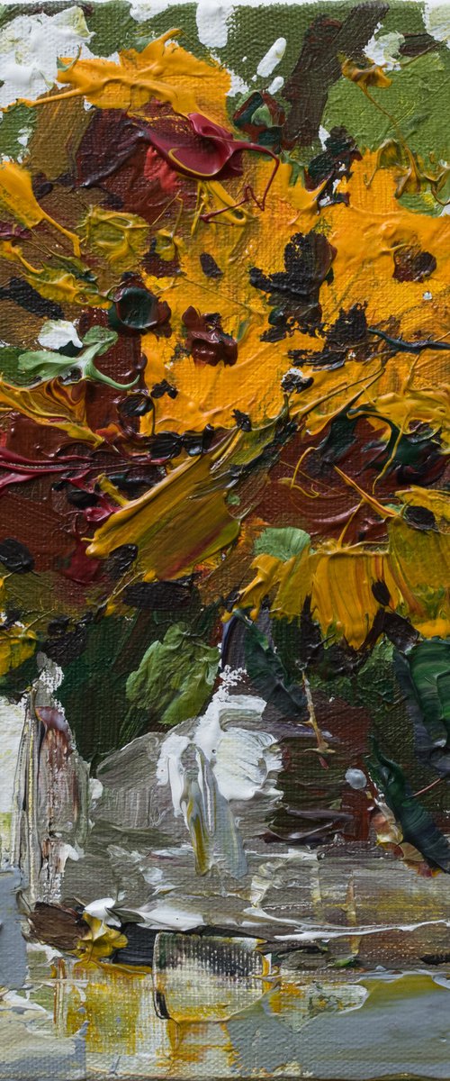 Sunflowers  Original  acrylic painting by Anastasiia Valiulina